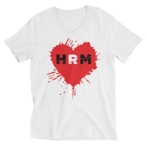 HRM (b.4) All Heart Unisex Short Sleeve V-Neck T-Shirt